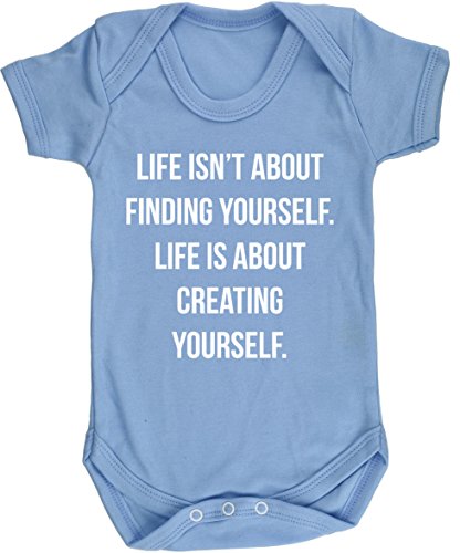 Hippowarehouse Life Isn't About Finding Yourself. Life is About Creating Yourself. Baby Vest Bodysuit (Short Sleeve) Boys Girls