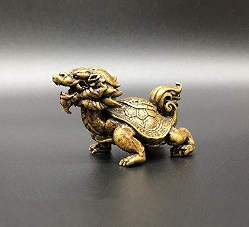 Petite statue dragon tortue en laiton KELIEQA, un cadeau symbolique et durable