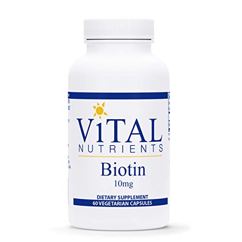 Vital Nutrients - Biotin - Vegan Formula - Supports Healthy Hair, Skin, and Nails - 60 Vegetarian Capsules per Bottle - 10 mg