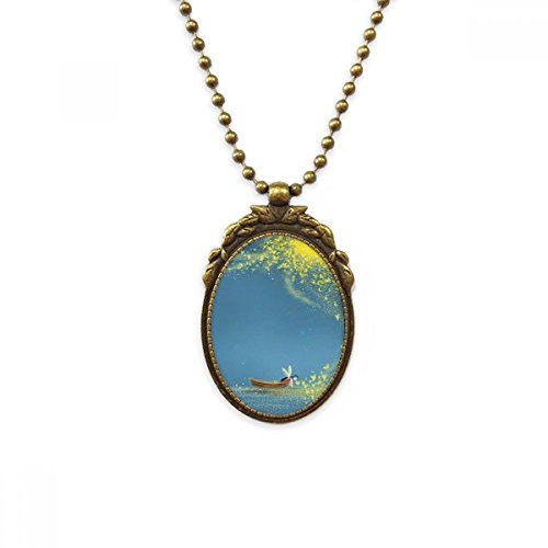 Peinture fée fuying collier vintage idéal pour sublimer vos soirées habillées