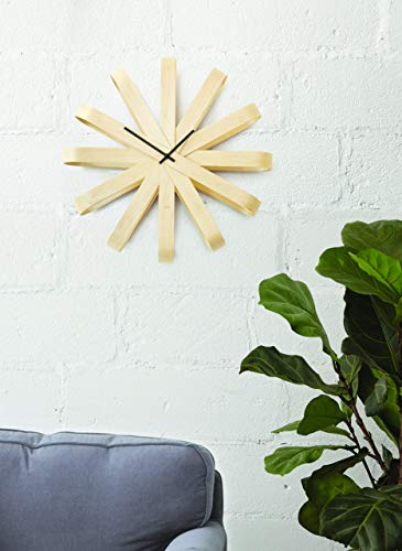 Ribbonwood Bent-Beech Modern Wall Clock