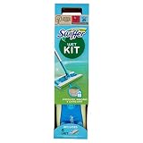 Swiffer Starter Kit for Cleaning Wooden Floors and Other Materials, Includes 1 Broom, 6 Mop Cloths