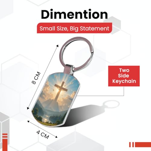 Image of Stylish Metal Keychains with Permanent Glossy Print - Inspirational Quotes & Spiritual Designs - Perfect Key chains for loved ones, Personal Use, Gifts & Return Gifts