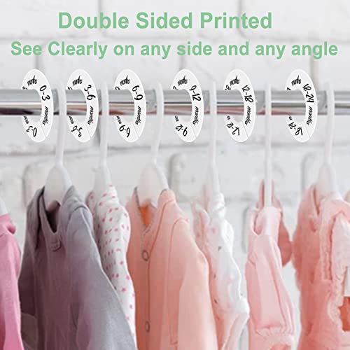 Pro Goleem Baby Closet Dividers Unisex Baby Closet Organizer For Nursery Baby Clothes Size Age Dividers Fits 1.5" Rod 6 Pcs #TOP3