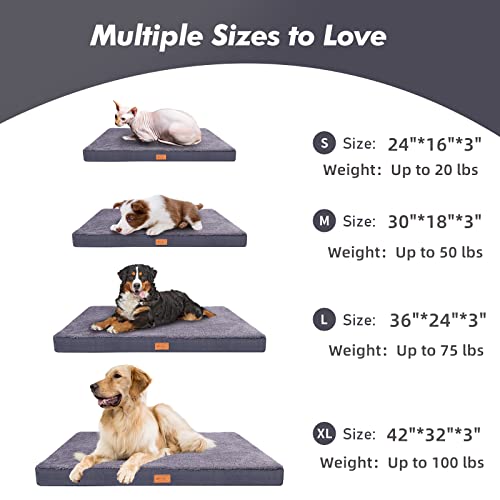 Orionispet Eggshell Memory Orthopedic Foam With With Certipur-Us® Dog Bed-Removable & Machine Washable-Waterproof Lining & Non-Slip Bottom-For Crate-Suitable Small, Medium And Large Pets (Small) #TOP4