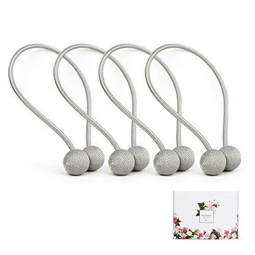 Magnetic Curtain Tiebacks,The Most Easy Strong Magnet Curtain Holdbacks,Simple Modern Decorative Curtain Tie Backs/holder for Home&Outdoor Blackout Curtains,Draperies and Sheer Panels,Grey/2 Pieces Magnetic Curtain Tiebacks,The Most Easy Strong Magnet Curtain Holdbacks,Simple Modern Decorative Curtain Tie Backs/holder for Home&Outdoor Blackout Curtains,Draperies and Sheer Panels,Grey/2 Pieces