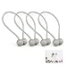 Magnetic Curtain Tiebacks,The Most Easy Strong Magnet Curtain Holdbacks,Simple Modern Decorative Curtain Tie Backs/holder for Home&Outdoor Blackout Curtains,Draperies and Sheer Panels,Grey/4 Pieces