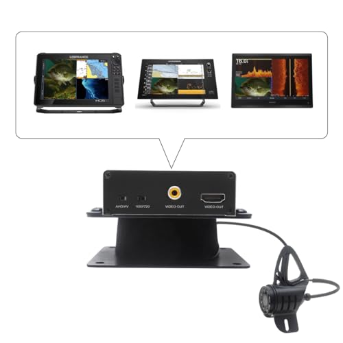 Image of MOOCOR 2023 Underwater Fishing Camera with AV & HDMI Port, HD 1080P, Connect with Your Own TV /Sonar, Ice Fishing Camera Underwater System, IR /LED White Lighting Mode (20m /66ft)