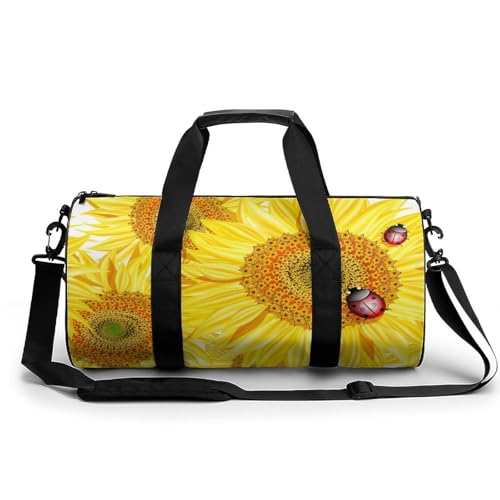 Sac de voyage tournesol coccinelle duffel bag sport camping 45cm