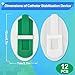 RYentte 12 PCS Catheter Stabilization Device,Self Adhesive Catheter Tube Urinary Leg Bag Holder Sticker, Catheter Supplies for PEG/G/Feeding Tube Holder Accessories