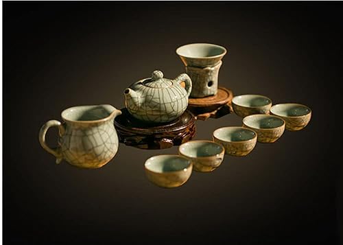 Miniatura 7 de GOLDY&WENDY Base giratoria de madera china Jarrón redondo para el hogar Planta de pecera Piedra Buda Estatua Soporte de exhibición