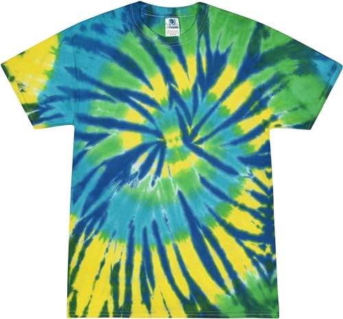 Colortone Tie Dye 100% Cotton T-Shirt for Kids 6-8, Small, Karma