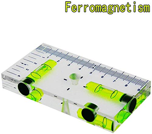 umei - Nivel de burbuja multifunción, transparente, escala de imán (95 x 51 x 13 mm)