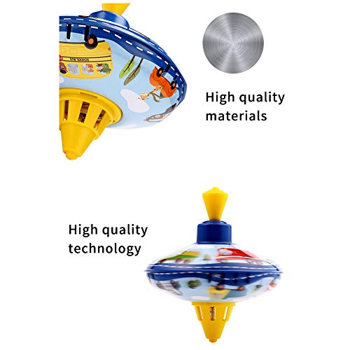 ISAKEN Trottola da 14 cm, in metallo, trottola in