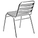 Flash Furniture Lila 4 Pack Commercial Aluminum Indoor-Outdoor Restaurant Stack Chair with Triple Slat Back