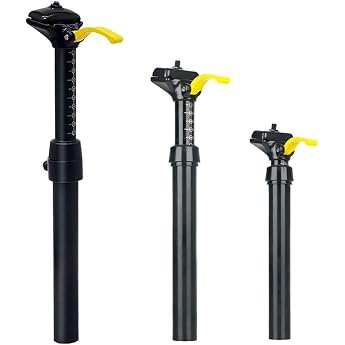 Seat Post Spring-Loaded Adjustable Dropper Seat Post Seat Post Lowerable Telescopic Bicycle Seat Post Bicycle Suspension Seat Post Hydraulic Dropper Seat Post for Bicycles