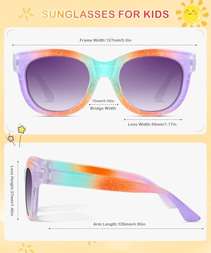 NSSIW Kids Polarized-Sunglasses Boys-Girls Sunglasses: Toddler Sun Glasses with UV Protection for Youth Child 3Pack Age 3-123