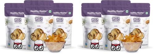Image of Healthy Master Soya Chips Combo 300g (100g Each) Pack of 6 | Light & Crispy Healthy Chips | Gluten Free & Vegan I No Palm Oil, No Artificial Preservatives & Natural Ingredients I Healthy Snacks for Adults & Kids
