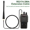 YOTENKO SMA Male to SMA Female Bulkhead Mount Cable RG174 6.5ft/2M SMA Extension Cable SMA Jumper RF Coaxial Cable for SDR Equipment Antenna Ham Radio 3G 4G LTE Antenna ADS-B Dongle Receiver #1