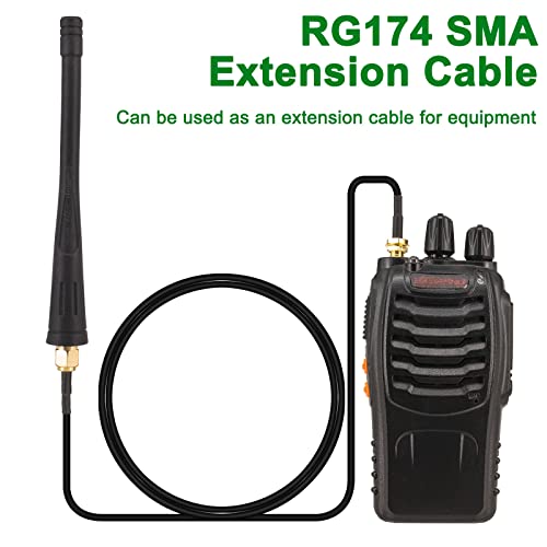 Yotenko Sma Male To Sma Female Bulkhead Mount Cable Rg174 6.5Ft/2M Sma Extension Cable Sma Jumper Rf Coaxial Cable For Sdr Equipment Antenna Ham Radio 3G 4G Lte Antenna Ads-B Dongle Receiver #TOP1