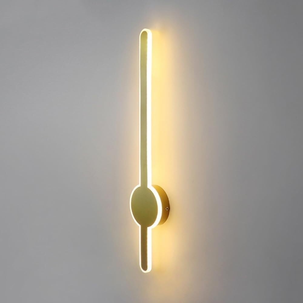 ASerZenith Classical Linear Led Wall Sconce Modern Minimalist Wall Lamp Long Strip Modern Hallway Wall Light,Gold-60Cm