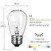 S14 Incandescent Edison Light Bulbs - 11W Vintage Clear Glass Bulbs with E26 Medium Screw‐Base, Warm Filament Replacement Bulbs for Outdoor Patio Garden String Lights, 20 Pack