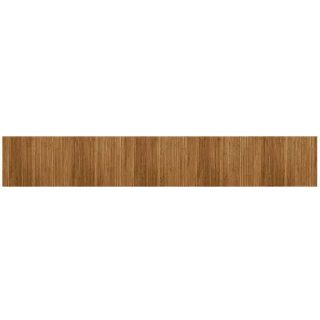 Tapis de couloir en bambou durable 80x500 cm design naturel marron antidérapant