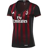  adidas H JSY W Camiseta 1ª equipación AC Milán 2015/16, Mujer, Negro/Rojo, L