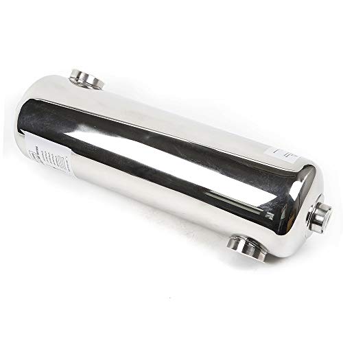 Martexbuy Heat Exchanger, Stainless Steel Shell Type Heat Exchanger Shell And Tube Heat Recovery Heater For Swimming Pool #TOP3