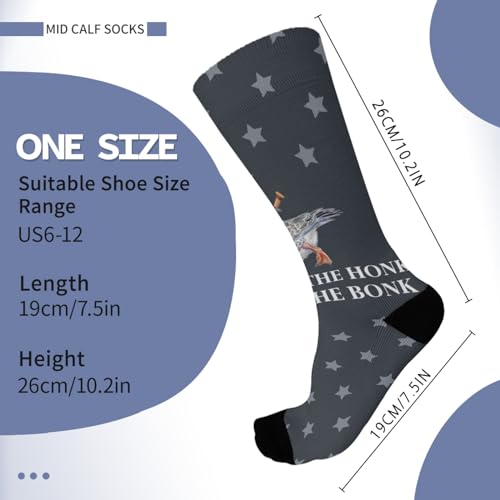 Mess With The Honk You Get The Bonk Long Socks For Men3
