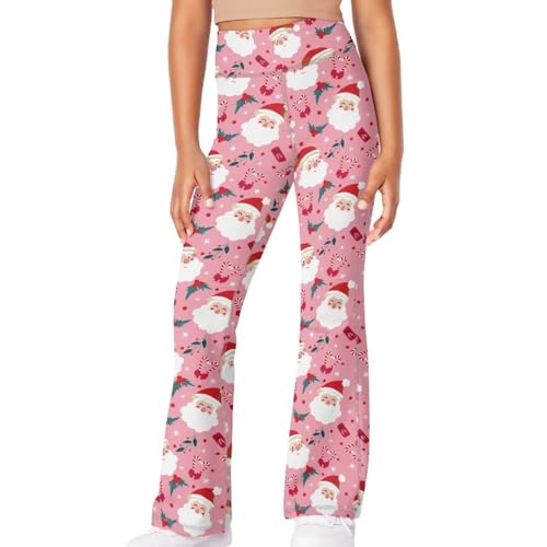 Girls' Flare Leggings High Waisted Bootcut Yoga Dance Pants Kids Bell Bottoms Leggings 13-14t3