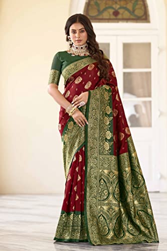 Image of Glory Sarees Women's Banarasi Silk Saree With Blouse Piece (Rich Silk101 Parent)