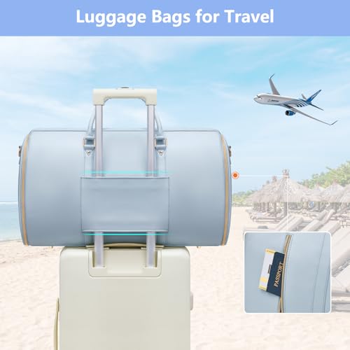 STHMEOOHT Housses de vêtements de voyage convertibles pour femme, bleu – vue 6