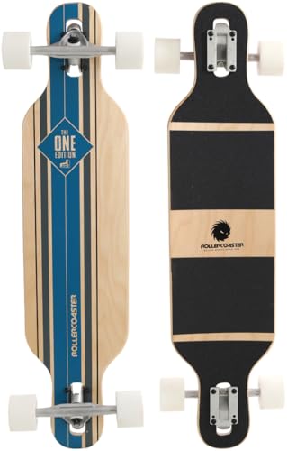 Rollercoaster Palms Stripes The One Edition Drop Through Longboard, Stripes Blue Rollercoaster Palms Stripes The One Edition Drop Through Longboard, Stripes Blue