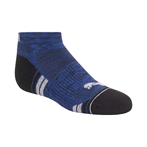 PUMA unisex-child 6 Pack Sock Sockshosiery, Blue/black, 5-6.5