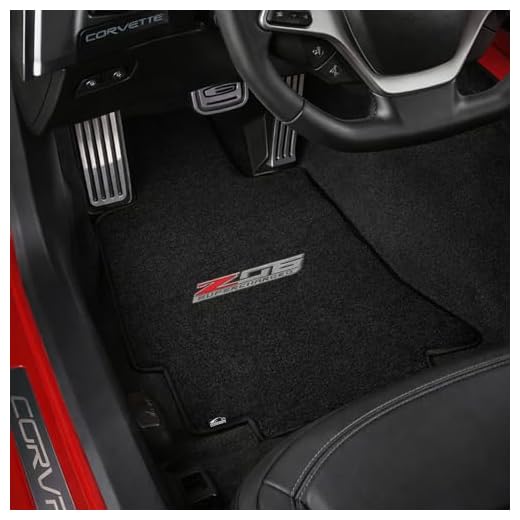 Lloyd Mats Custom-Fit Carpeted Floor Mats Premium Luxury Car Floor Liners for C7 Corvette 2014-2019 (Charcoal, 2PC - Z06 (2015-2019))