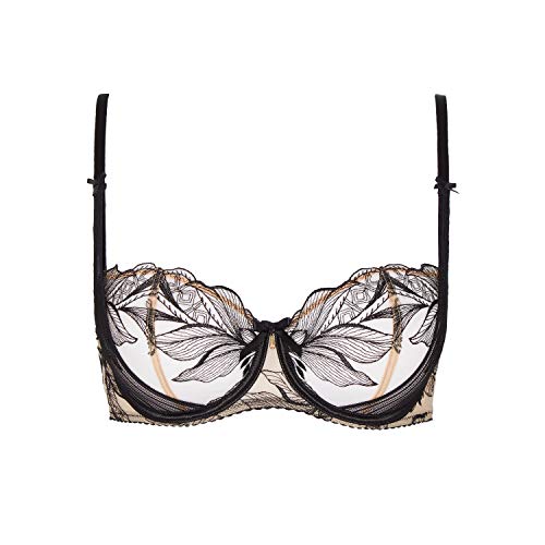 Aubade Women's Half Cup Bra, Encre Noire, 34B Aubade Women's Half Cup Bra, Encre Noire, 34B