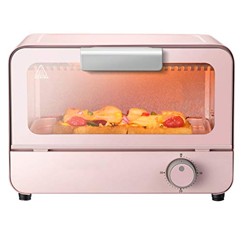 oven 6L Mini Electric Countertop Oven with Insulated Tempered Glass Door, Quartz Heating Tube, Stretchable Mesh, 800W