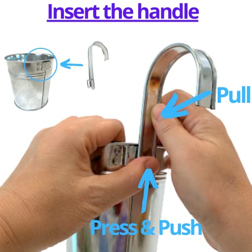 Lalagreen Fence Planters - 10 Pack, 6 Inch Metal Herb Garden Pots Outdoor, Hanging Silver Flower Buckets For Outside Wall Deck Patio Railing Balcony Rail Farmhouse Rustic, Maceteros Para Balcon #TOP2