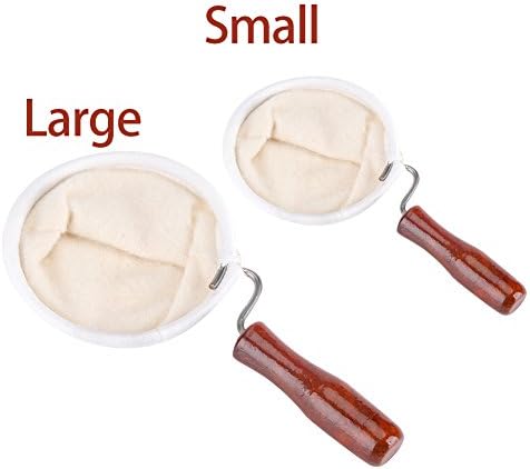 (Pack of 2) Coffee Filters for Percolator, Flannel Cloth Percolator Washable Coffee Strainer with Wooden Handle Tool(Small)