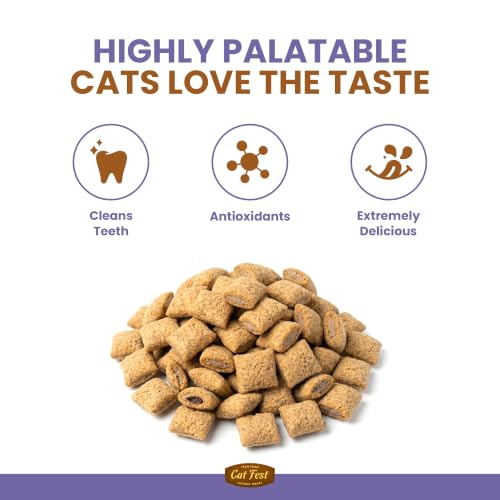Image of BarkButler x Catfest Pillows with Crab Creamy Filling Cat Treat Combo Pack, 30g x 3 |Made with Natural Ingredients |0% Artificial Flavor, Colour or Preservatives|for All Cats & Kittens Breed