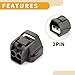 Partuto 2 Pin Crankshaft Sensor Connector Plug - Car Female Wire Terminal Connector - for Toyota Plastic Dark Gray - 1 Set