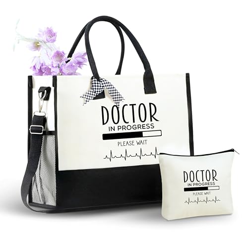 Bolso Tote para estudiante de doctorado con cierre y correa miniatura 1