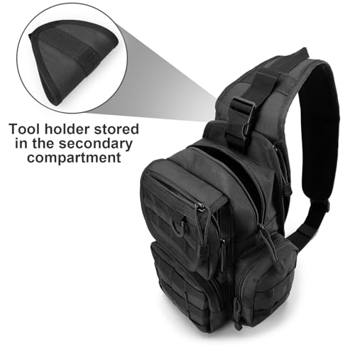 G4Free 2-Pack Tactical Sling Bag With Pistol Holster - EDC Shoulder Backpack For Concealed Carry
