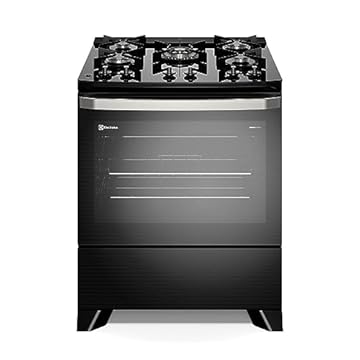 Fogão 5 bocas Electrolux Preto Experience com Mesa de Vidro, PerfectCook e VaporBake (FE5GP) Bivolt