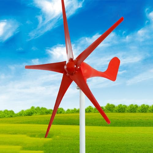 Hybrydowy generator wiatrowo-słoneczny, 3200 W-5-łopatkowy zestaw turbinowy (12 V/24 V/48 V) z 2 modułami solarnymi 100 W i falownikiem 2000 W