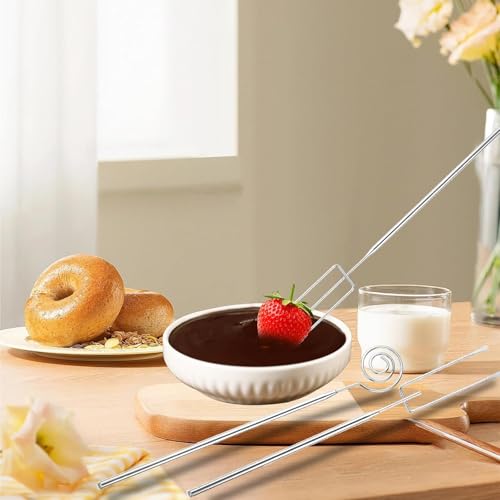 Miniatura 4 de Heanvmyss Tenedores De Praliné,3 Piezas Tenedores De Chocolate De Acero Inoxidable,Cubiertos De Praliné,Tenedor Para Fondue,Tenedor De Inmersión Para Trufas Artesanales,Caramelos Y Salsa De Frutos Sec