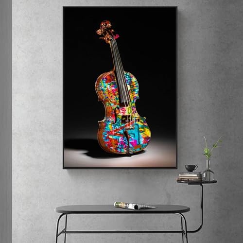 Art moderne affiches violon pour remplacer un tableau fade et decorer votre salon
