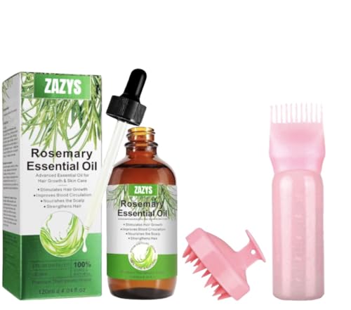 Rosemary Oil For Hair Growth (UK Company) Organic Rosemary Oil With Applicator Bottle