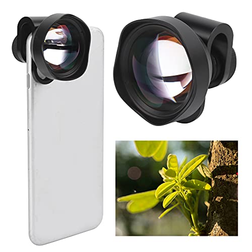 FOLOSAFENAR Mobile Phone Macro Lens, Aspherical Optical Glass Lens Easy to Operate 75mm Mobile Phone Camera Macro Lens for Phones/iOS Pad